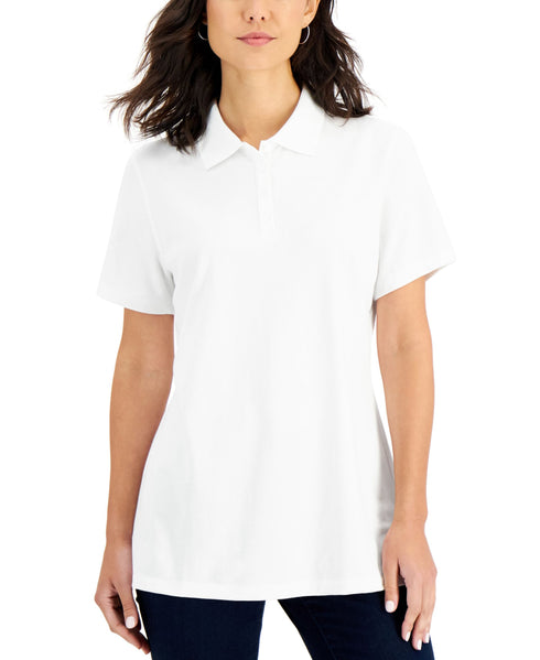 Karen Scott Petite Pique Polo Shirt
